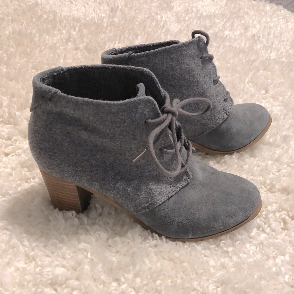 Toms Lunata Lace-Up Booties - 7.5